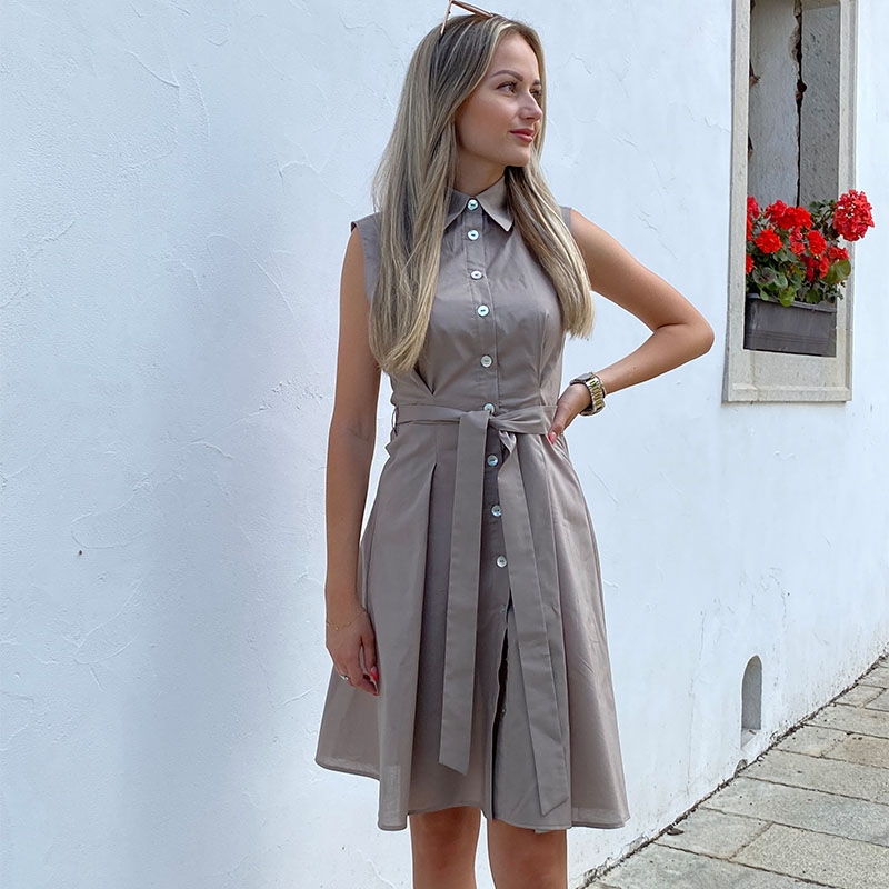 Kleid aus Hemdenstoff